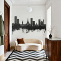 Salford England Skyline Black & White Mural Wallpaper - room preview 06
