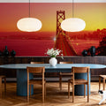 Golden Gate Twilight Mural Wallpaper - Red Tone - room preview 06