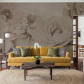 Transcendent Peony, Beige Mural Wallpaper - room preview 06