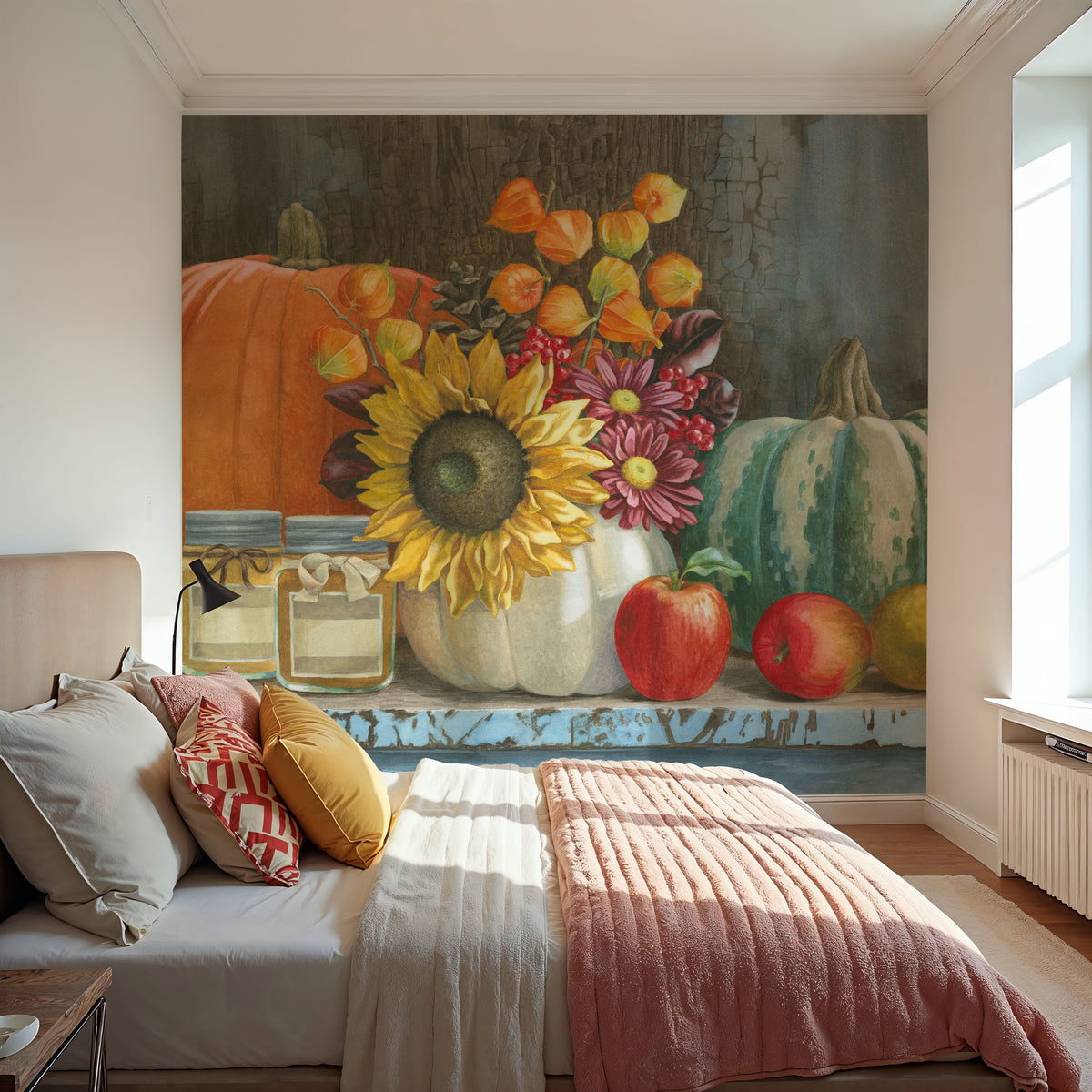 Harvest Bench Mural Wallpaper - room preview 06