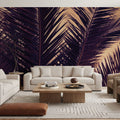 Shy Palm Leaves Mural Wallpaper - room preview 06