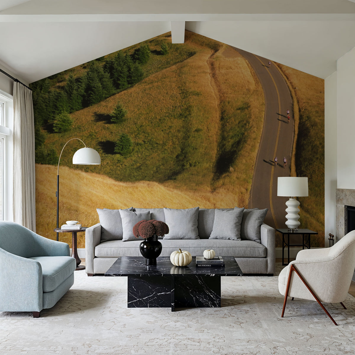 Cycling Through Golden Hills Mural Wallpaper - room preview 06