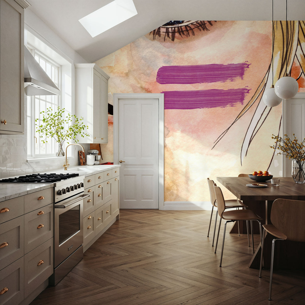 Pop Art Girl Mural Wallpaper - room preview 06