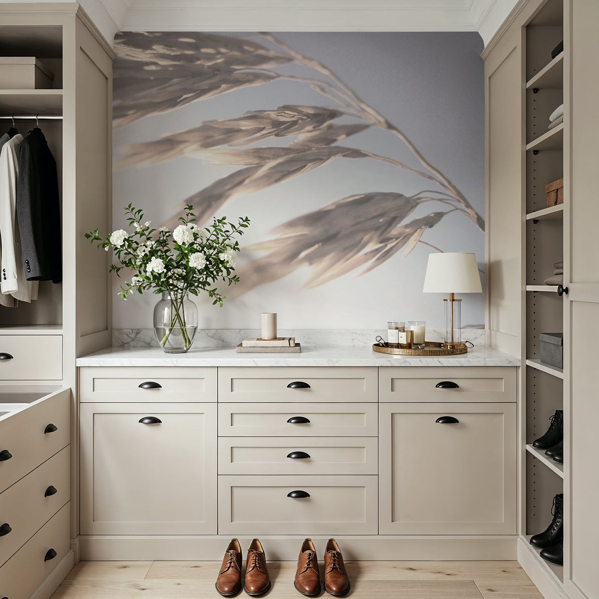 Windy Wheat Fields II Light Mural Wallpaper - room preview 06