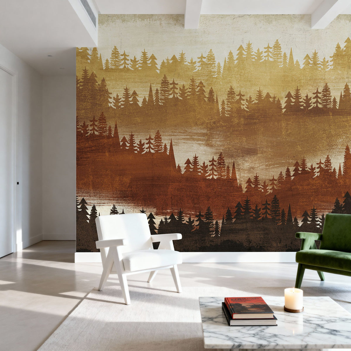 Mountainscape Spice Mural Wallpaper - room preview 06