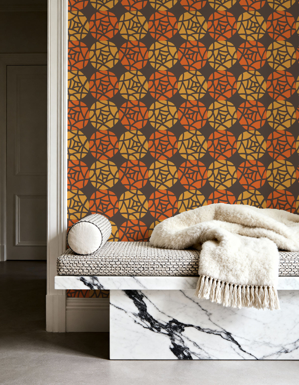 New Harvest Twirls Big Mural Wallpaper - room preview 06