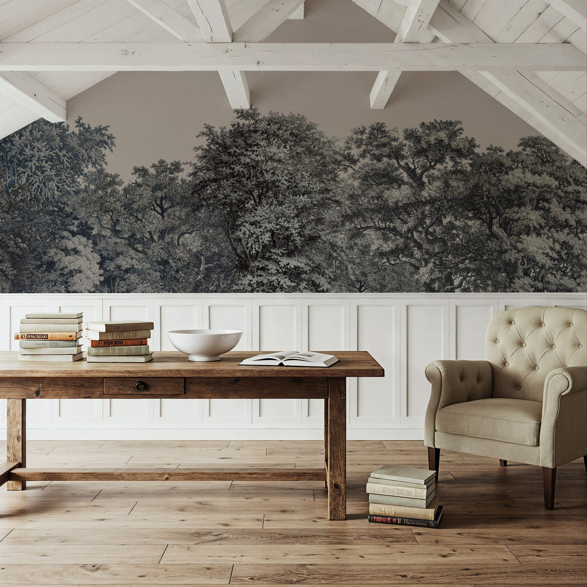 Over the Treetops, Bone Mural Wallpaper - room preview 06