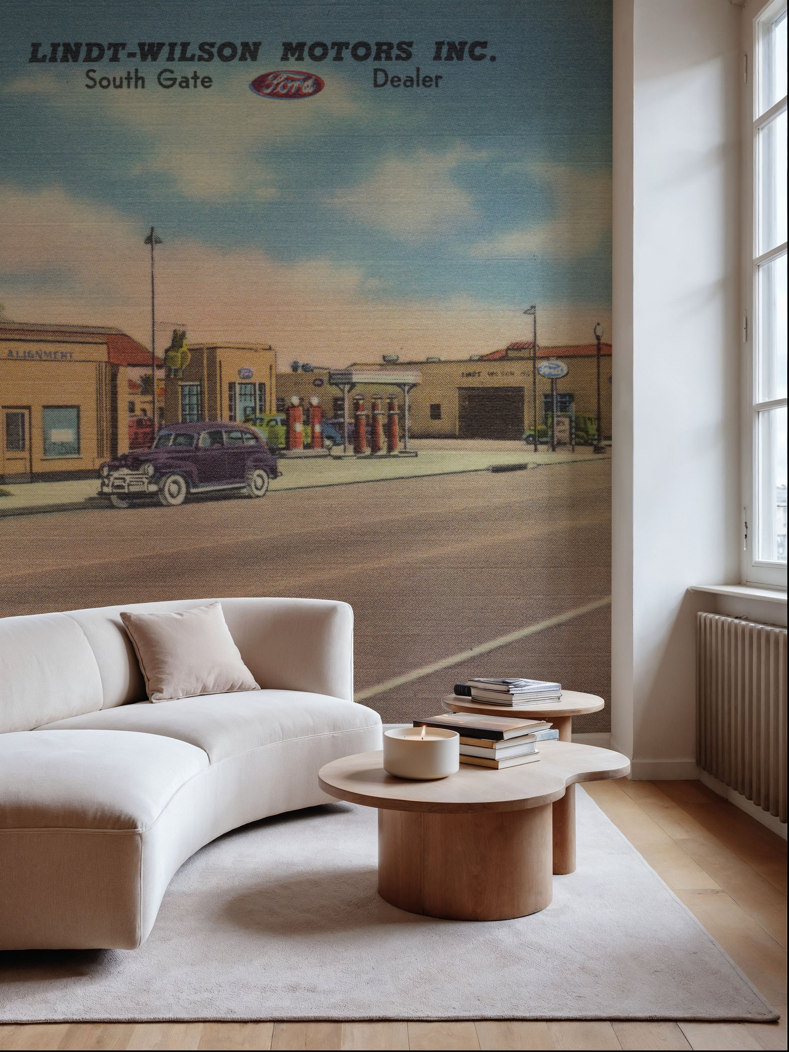 Greetings From the Dealership Mural Wallpaper