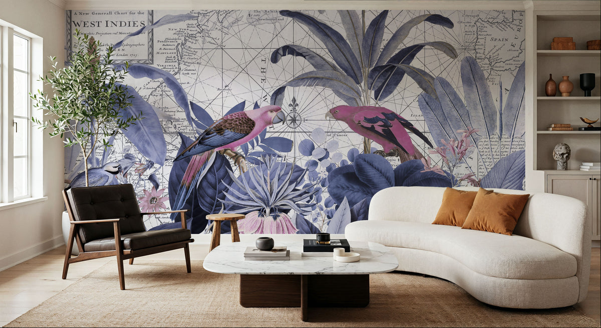 Exotic Wildlife VI-II Mural Wallpaper - room preview 06
