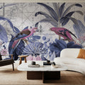 Exotic Wildlife VI-II Mural Wallpaper - room preview 06