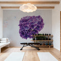 Bright Purple Hydrangea Mural Wallpaper - room preview 06