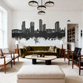 Tegucigalapa Honduras Skyline Black & White Mural Wallpaper - room preview 06