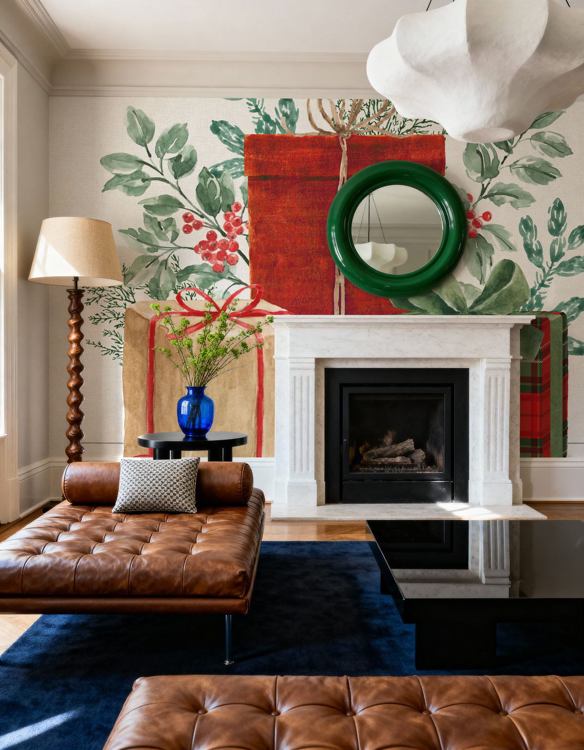 Classic Christmas Mural Wallpaper - room preview 06