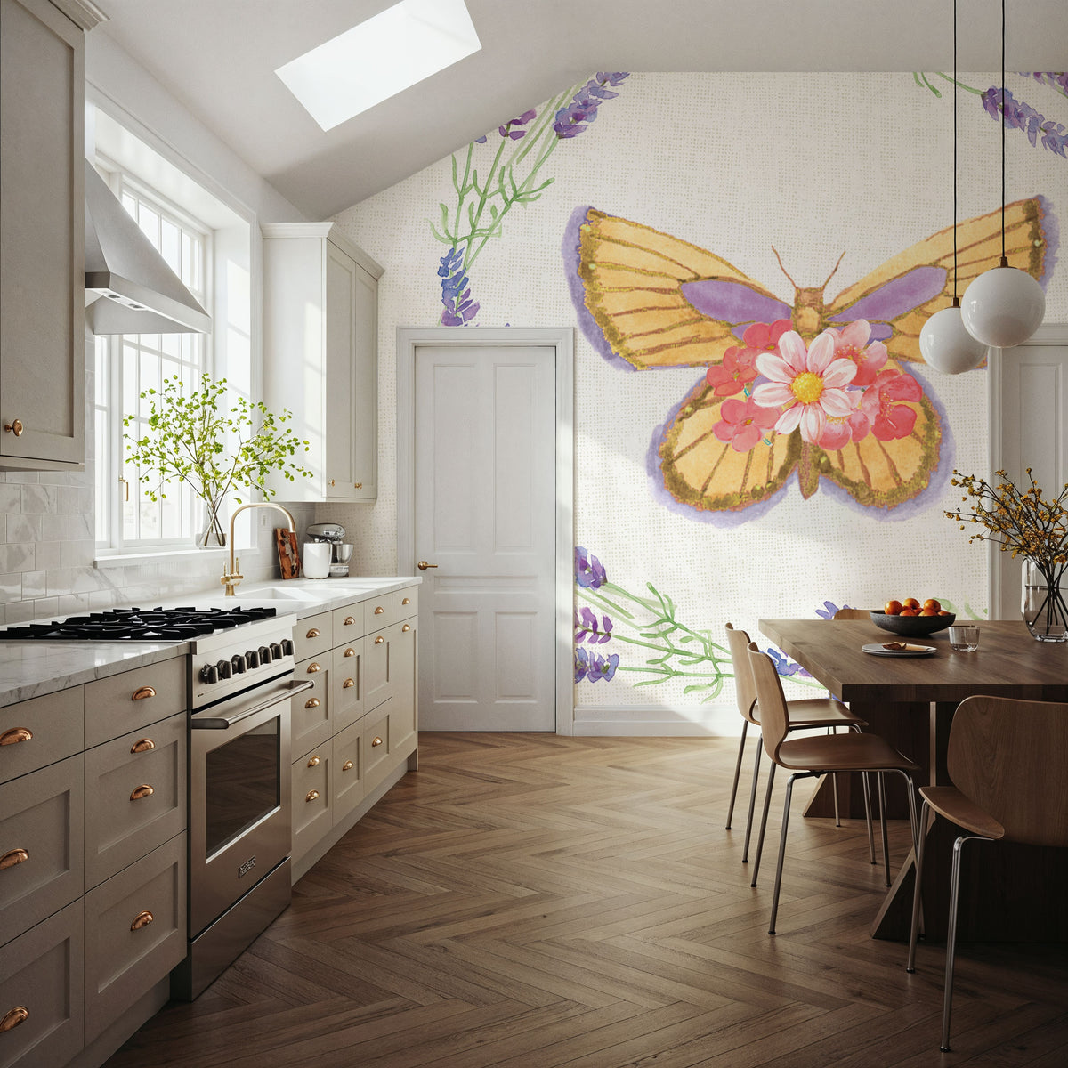 Fresh Floral IX Mural Wallpaper - room preview 06
