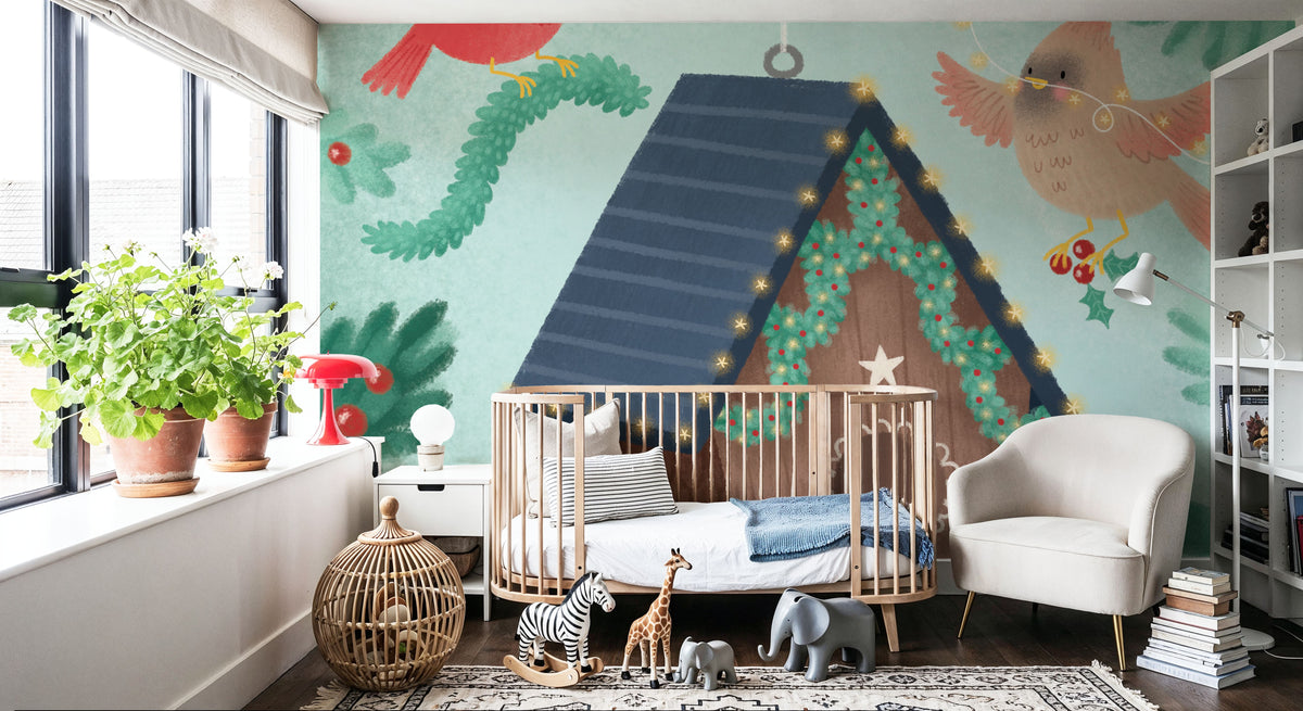The Birdhouse Mural Wallpaper - room preview 06