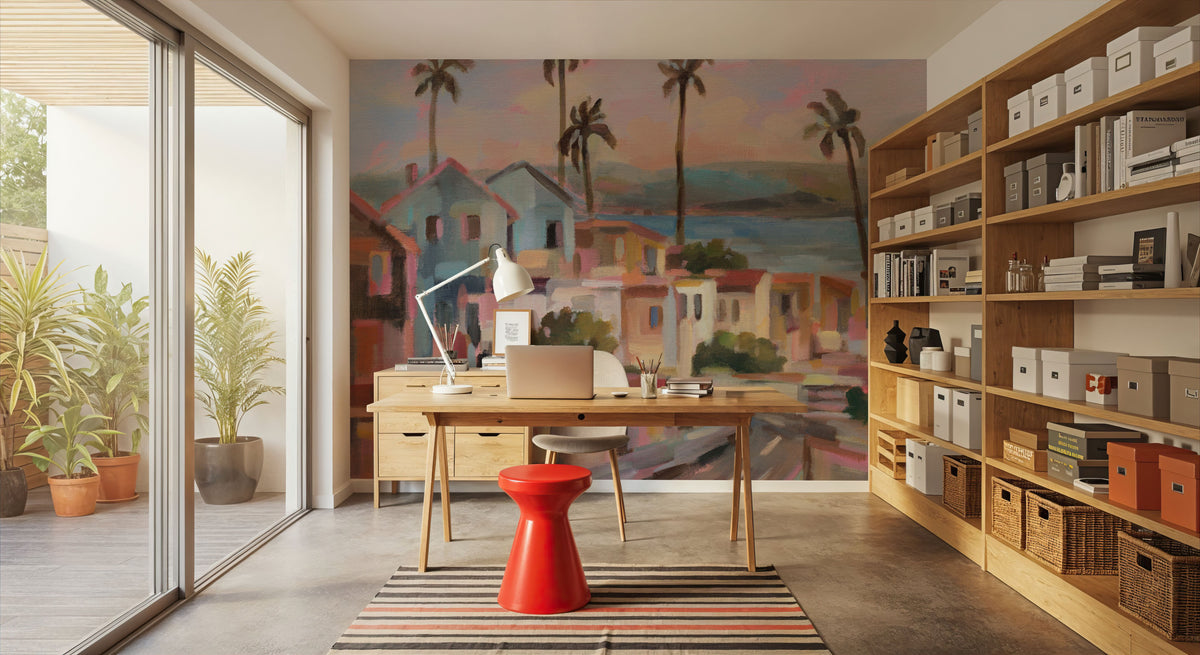 California Sunrise Street Mural Wallpaper - room preview 06