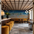 East Beach Mural Wallpaper - Blue Tone - room preview 06