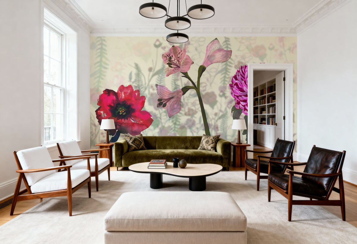 Poppy Float Mural Wallpaper - room preview 06