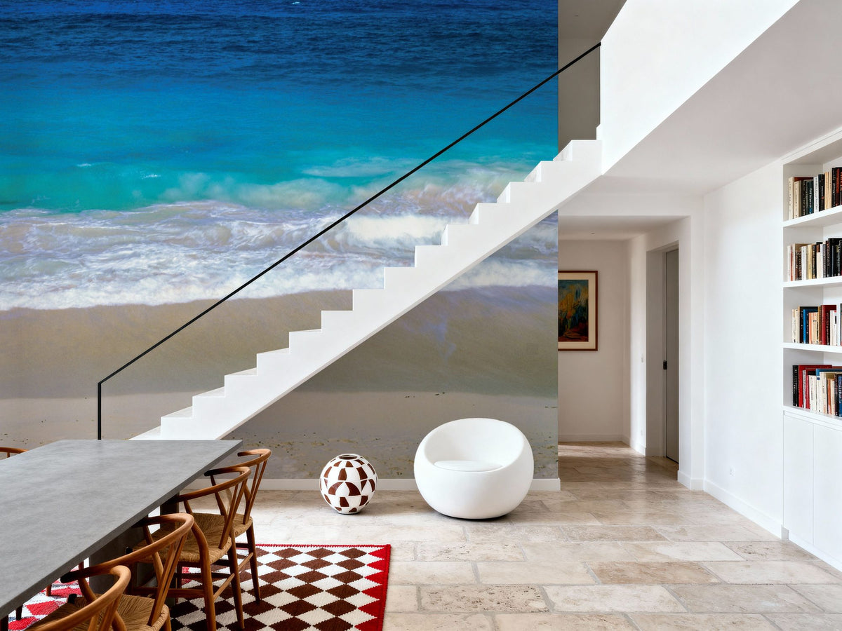 Serene Shoreline Mural Wallpaper - room preview 06