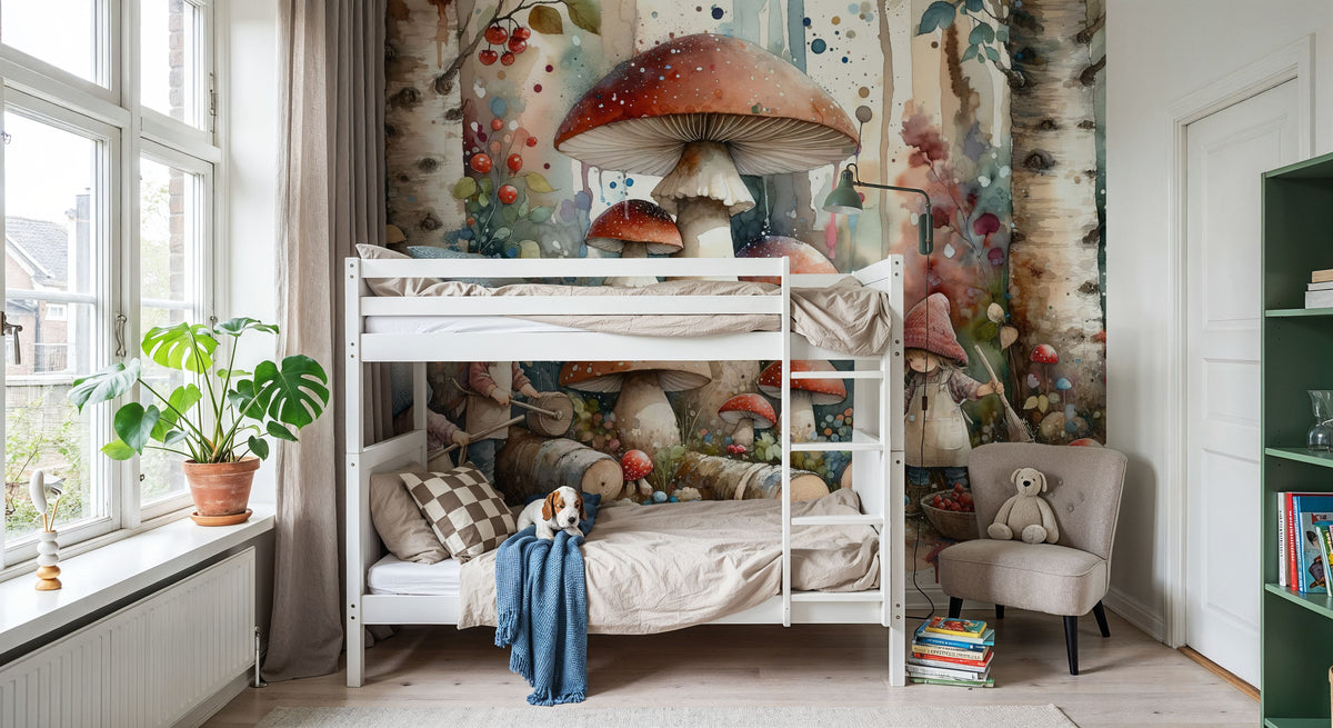 Enchanted Forest Whimsy Mural Wallpaper - room preview 06