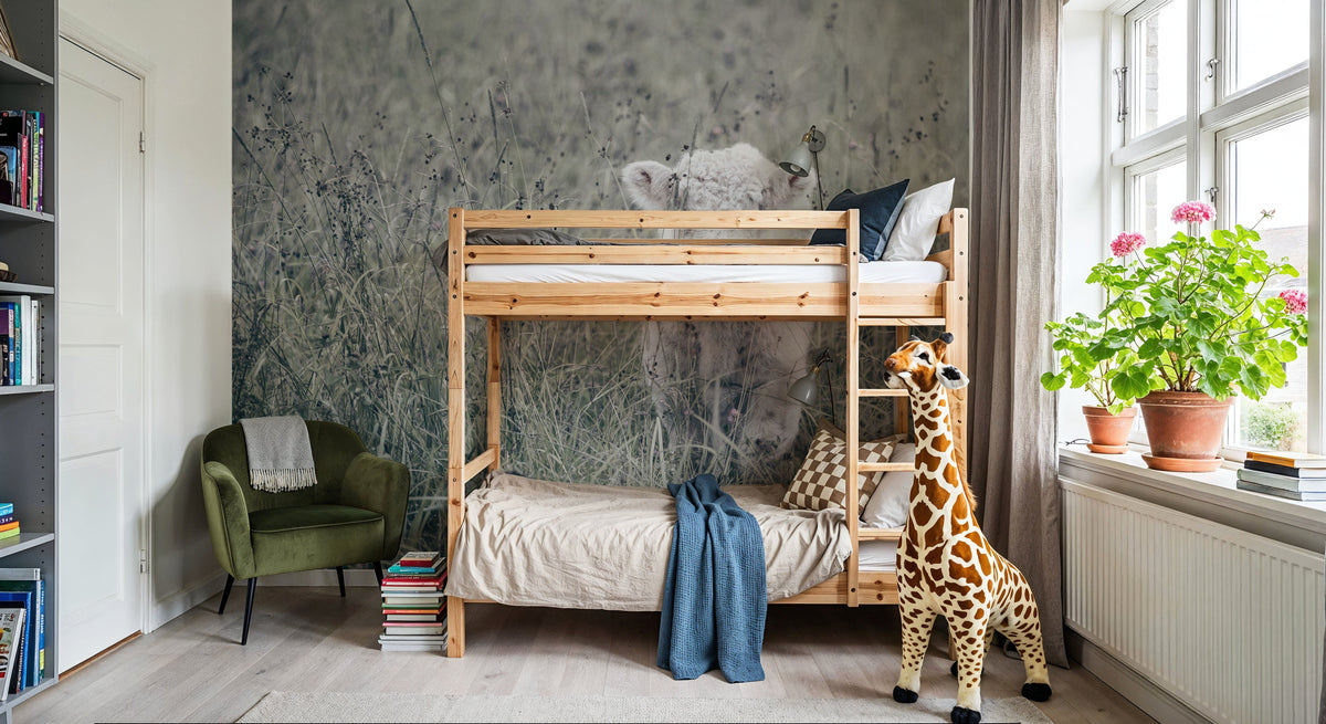 Meadow Calf Mural Wallpaper - room preview 06