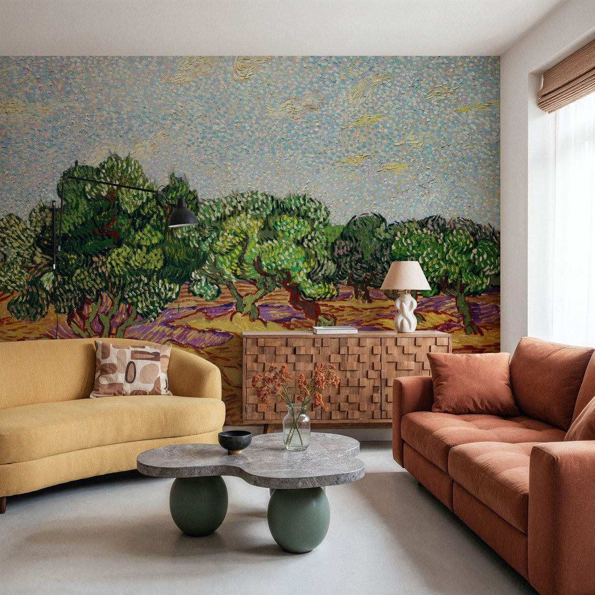 Olive Trees Mural Wallpaper - room preview 06