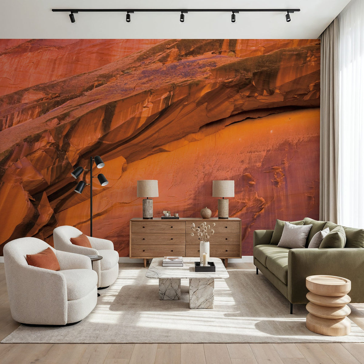 Neon Canyon Mural Wallpaper - room preview 06