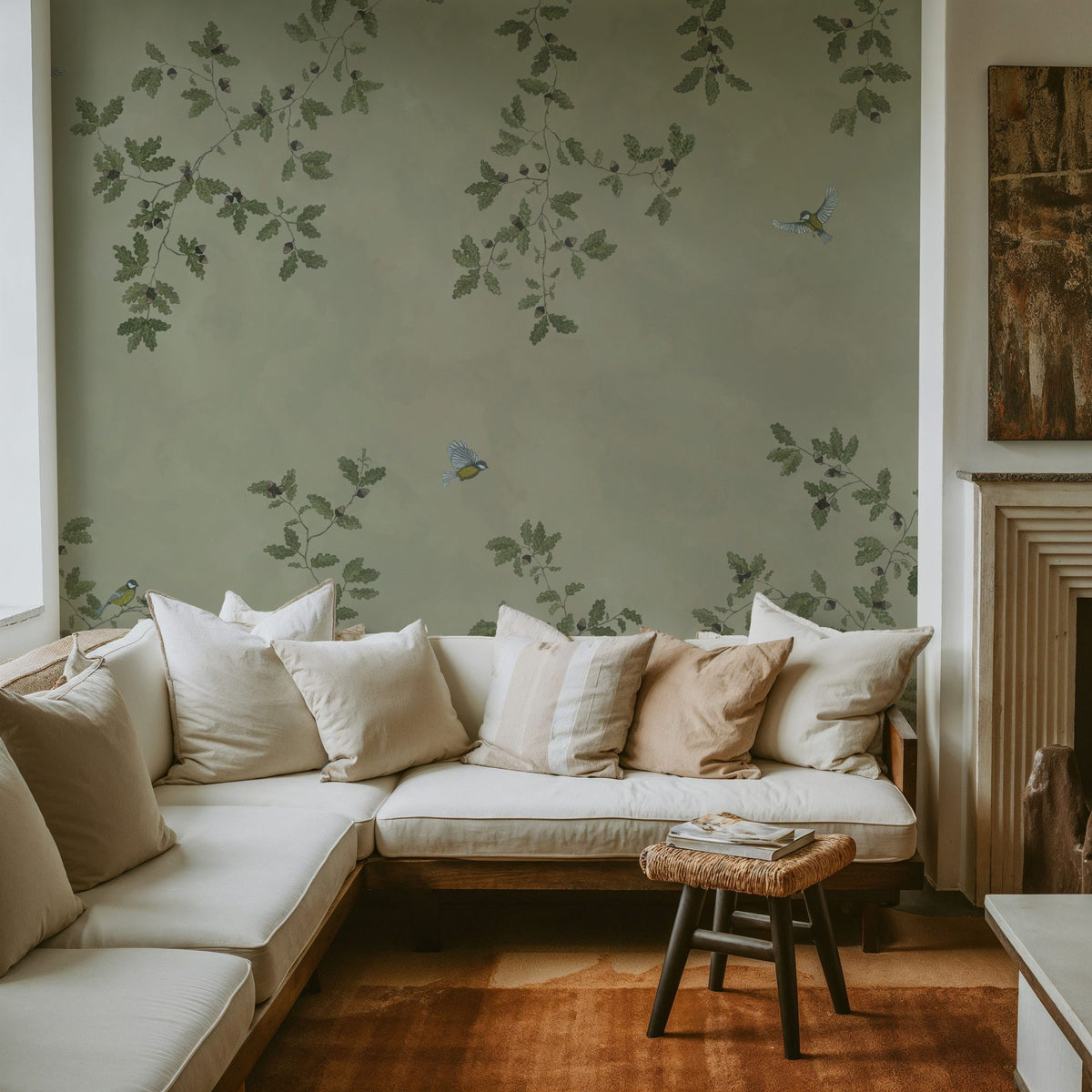 Oak Hollow, Jade Mural Wallpaper - room preview 06