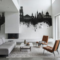 Reims France Skyline Black & White Mural Wallpaper - room preview 06
