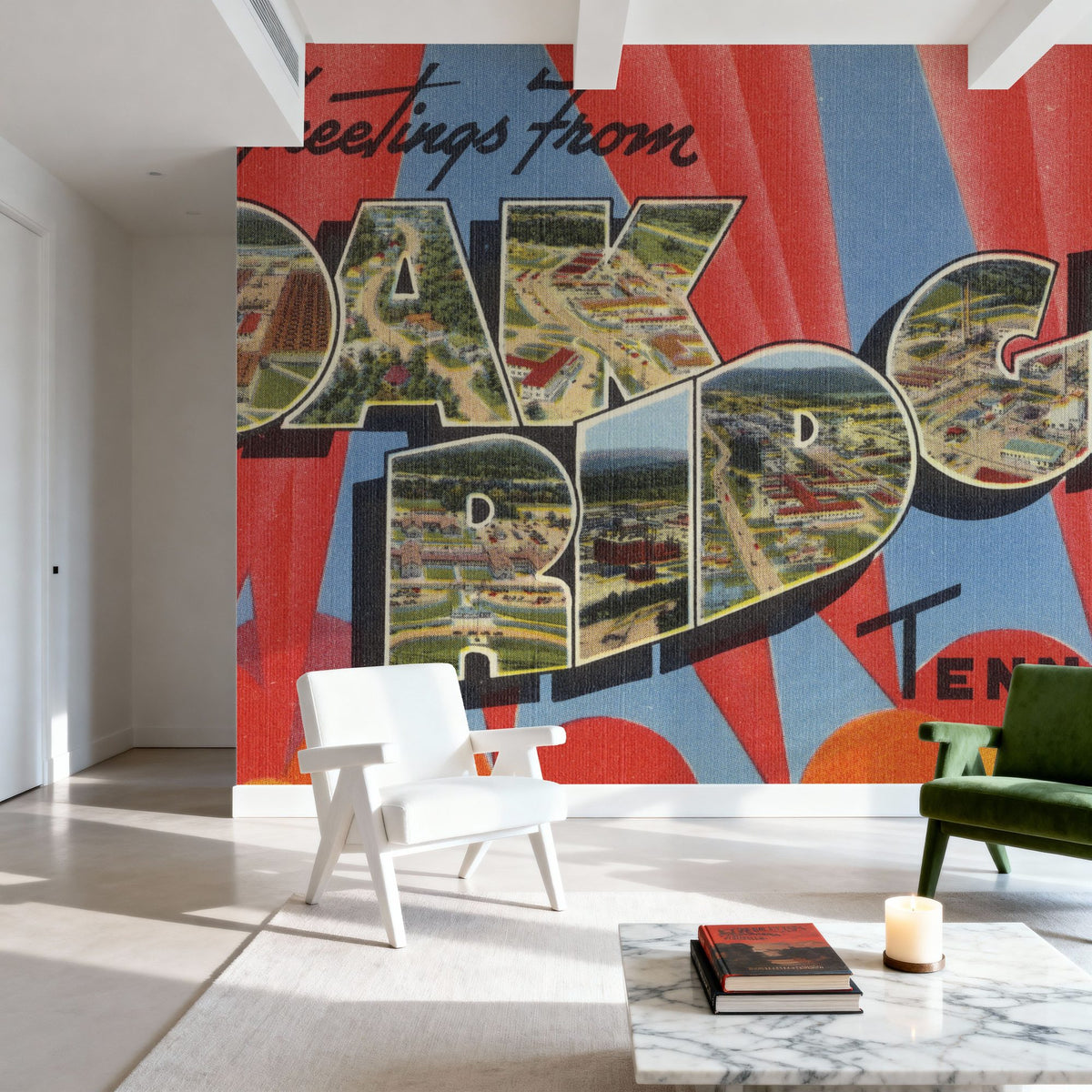 Greetings From Oak Ridge Mural Wallpaper - room preview 06
