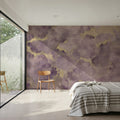 Painted Dreamy Clouds, Lilac Mural Wallpaper - room preview 06