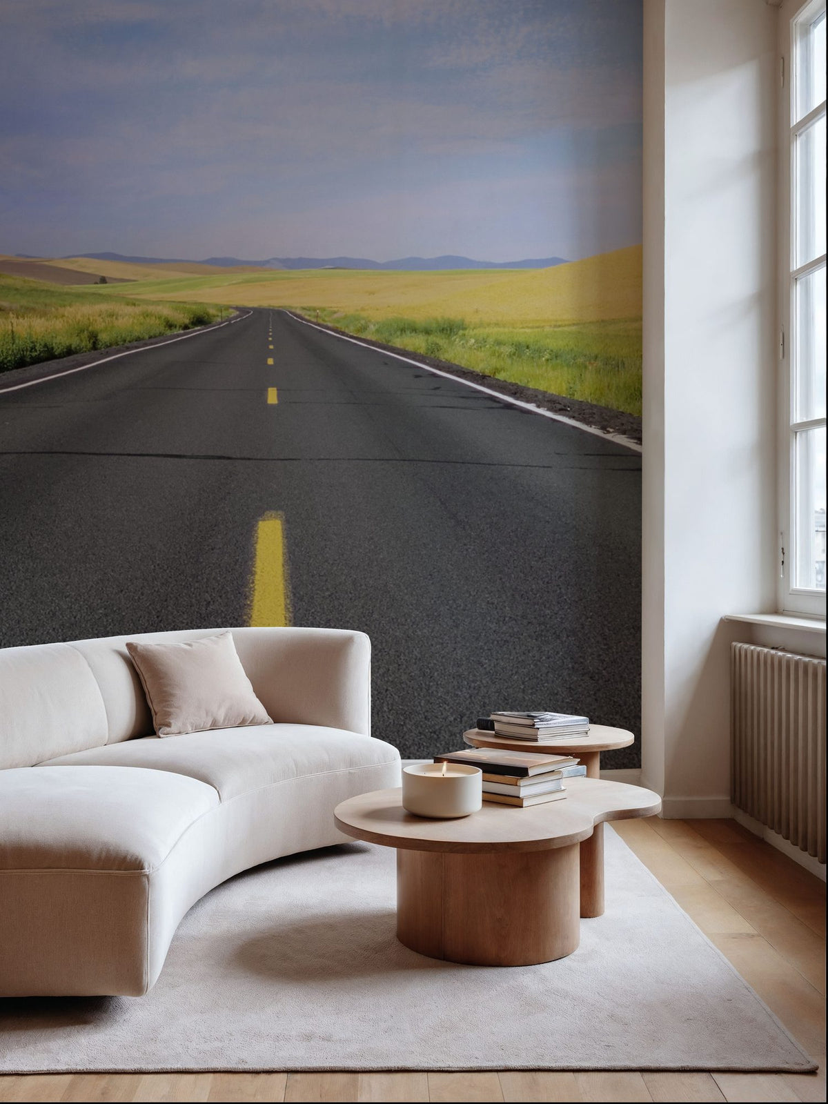 Open Road Horizon Mural Wallpaper - room preview 06