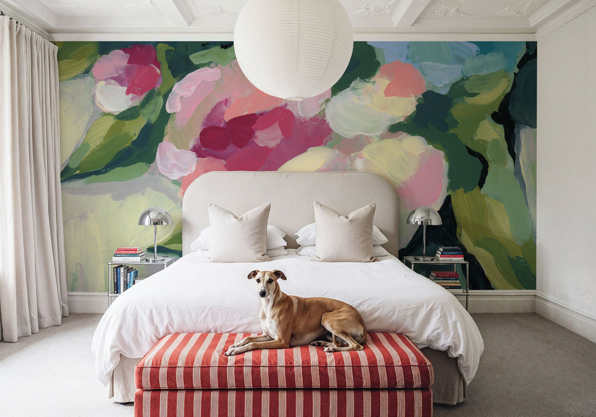 Spring Florals in Vase II Mural Wallpaper - room preview 06