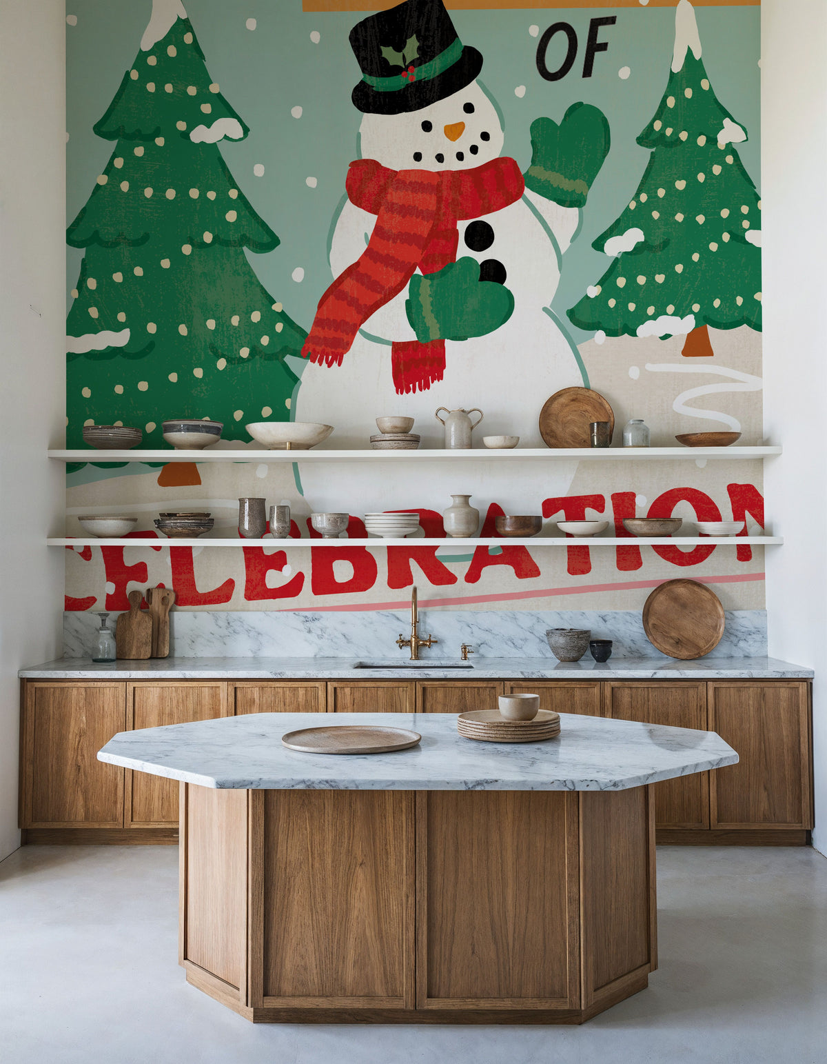 Holiday Patina III Mural Wallpaper - room preview 06