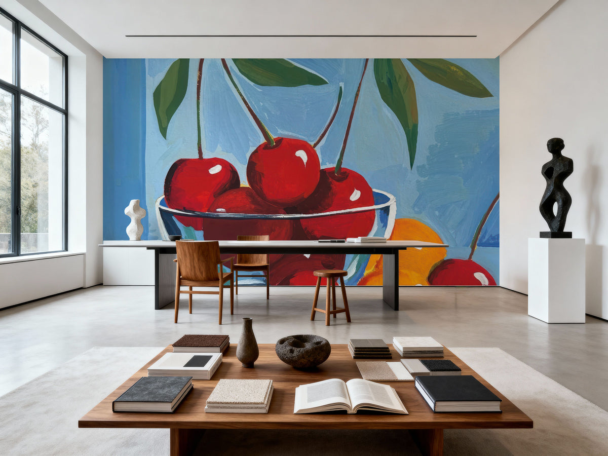 Bowl of Cherries Mural Wallpaper - room preview 06