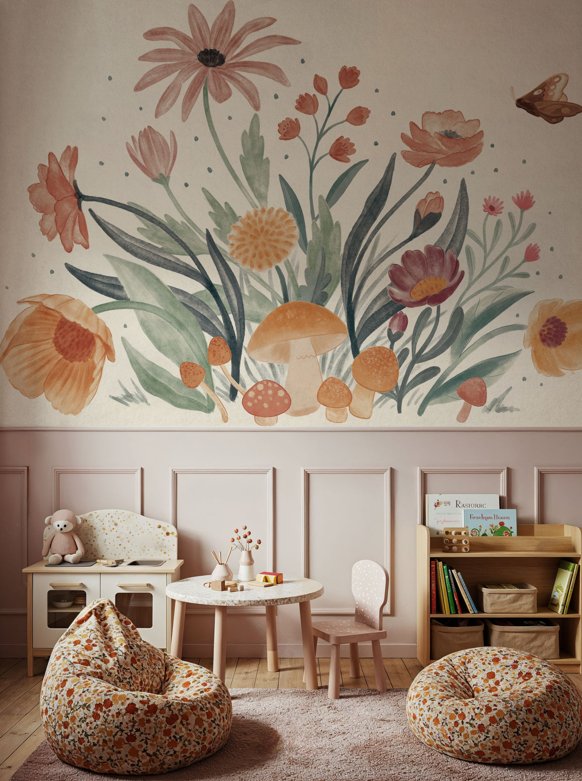 Cottage Botanical Mural Wallpaper - room preview 06