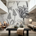Spring Flower Sketching Mural Wallpaper - room preview 06