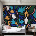 Tulip Cut Out, Dark Mural Wallpaper - room preview 06