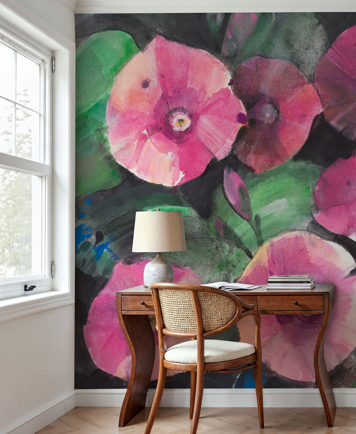 Midnight Blooms I Mural Wallpaper - room preview 06