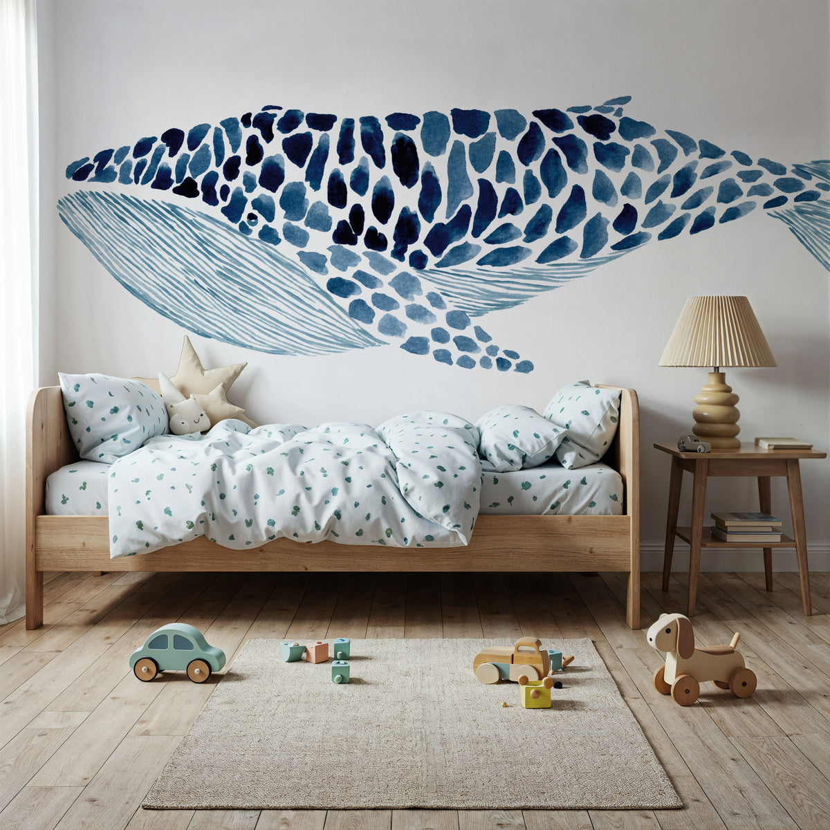 Humpback Whale Mural Wallpaper - room preview 06