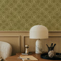 Harvest Slice Swamp Green Mural Wallpaper - room preview 06