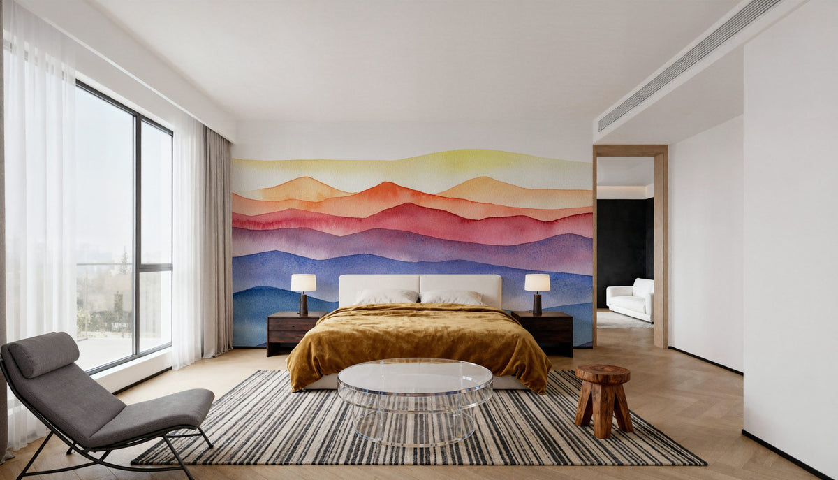 Rainbow Mountains Mural Wallpaper - room preview 06