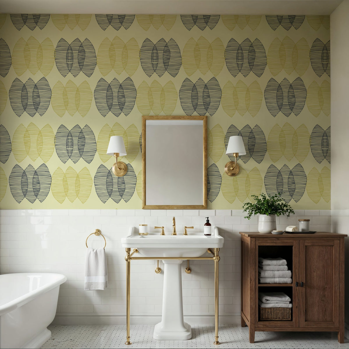 Jump Leaves Mural Wallpaper - room preview 06