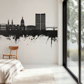 Mainz Germany Skyline Black & White Mural Wallpaper - room preview 06