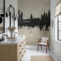 Krakow Skyline Concrete Mural Wallpaper - room preview 06