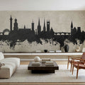 Shrewsbury England Skyline Concrete Mural Wallpaper - room preview 06