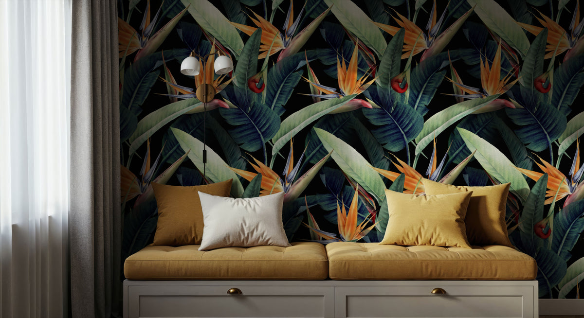 Tropical Blooms Mural Wallpaper - room preview 06