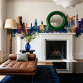 Duisburg Germany Skyline Blue & Bronze Mural Wallpaper - room preview 06