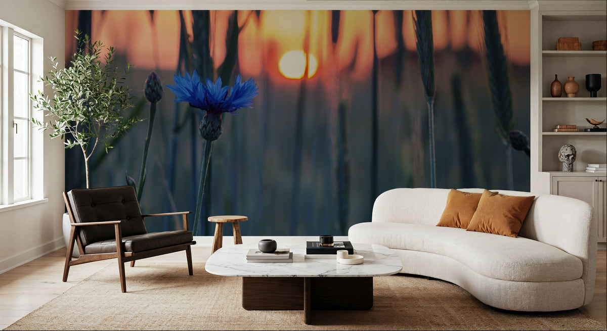 Cornflower Sunset Mural Wallpaper - room preview 06