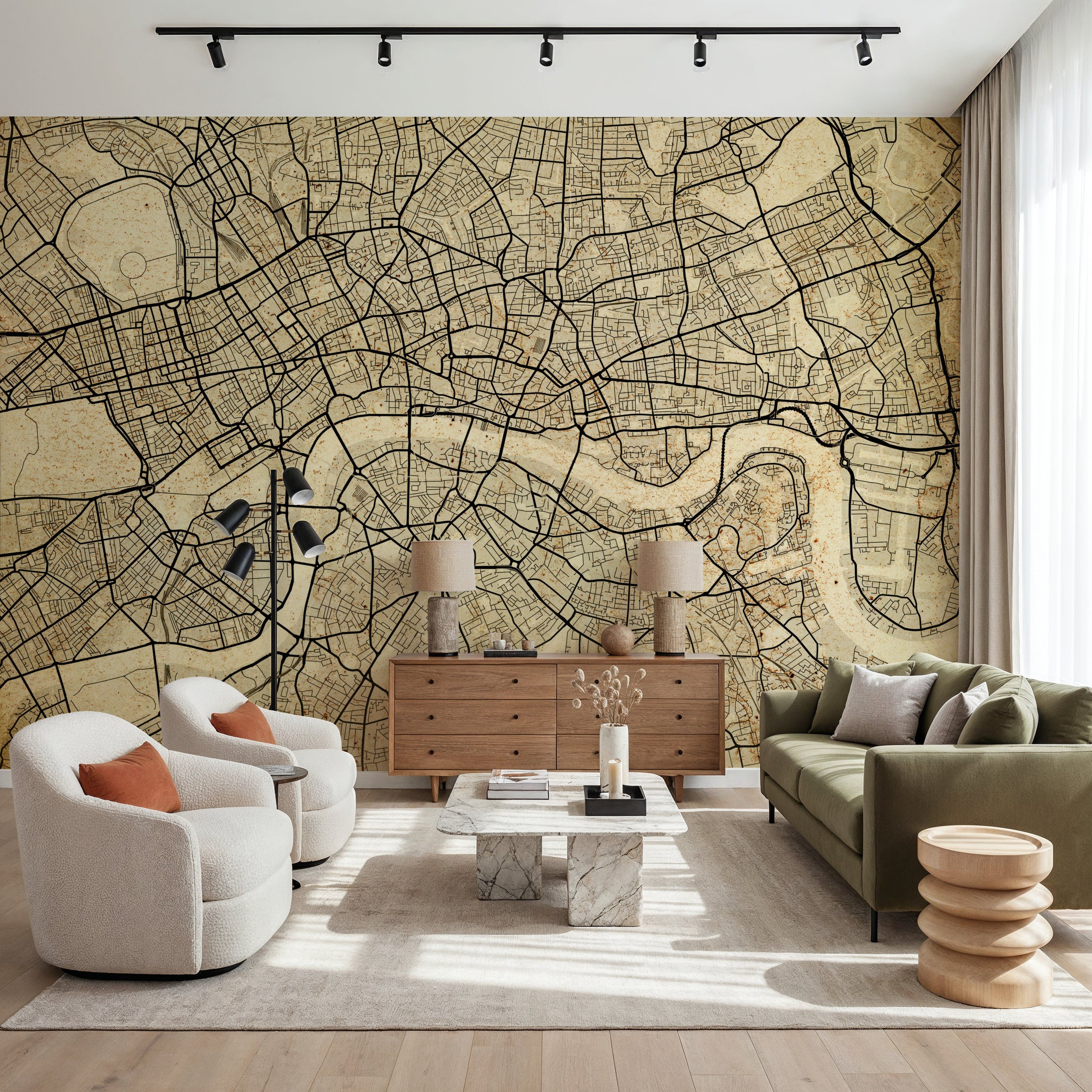 Central London Vintage Mural Wallpaper